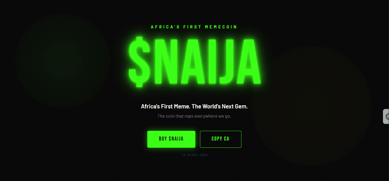 $NAIJA Memecoin Landing Page